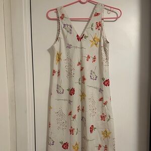 Cabernet Floral Chemise in Cream with Red and Yellow Accents